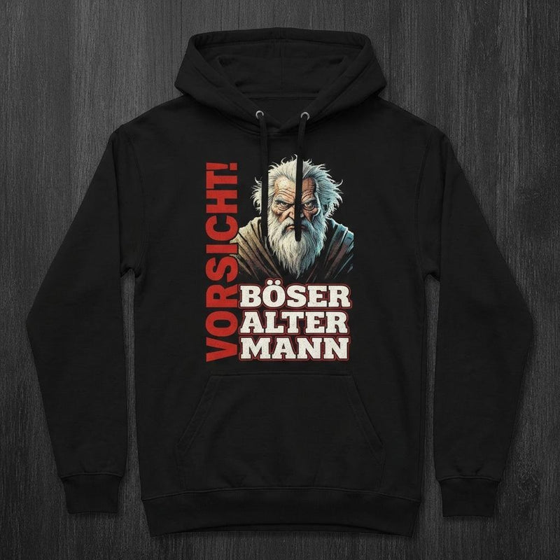 Lustiges Opa T-Shirt „Vorsicht! Böser alter Mann“
