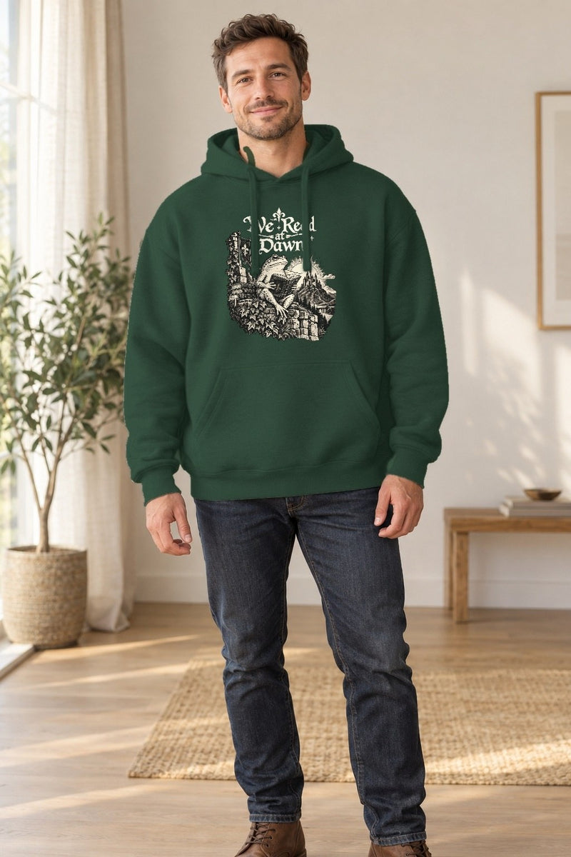 Lustiges Buch-Shirt „We Read at Dawn“