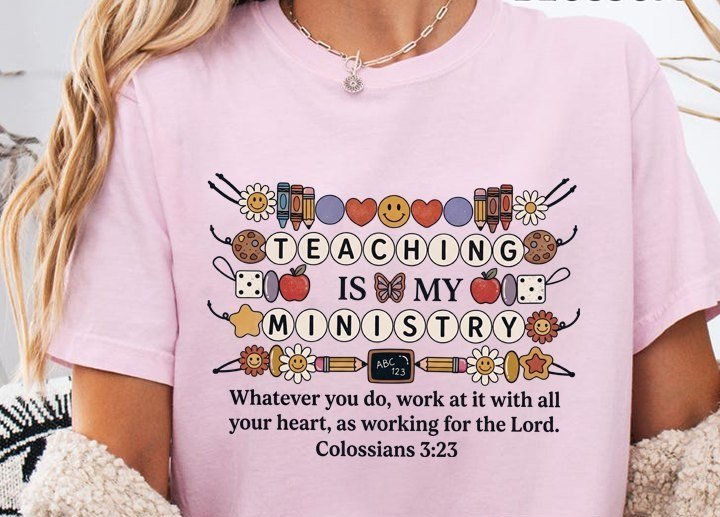 Christliches Lehrer-Shirt „Teaching is my Ministry“