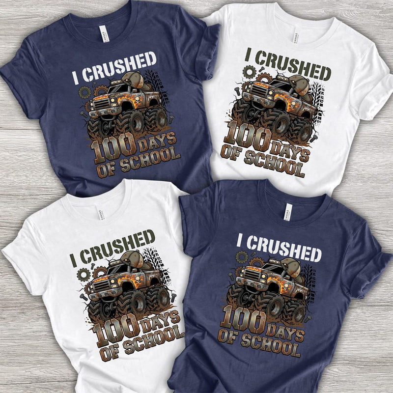 100 Tage Schule T-Shirt „I crushed 100 Days of School“