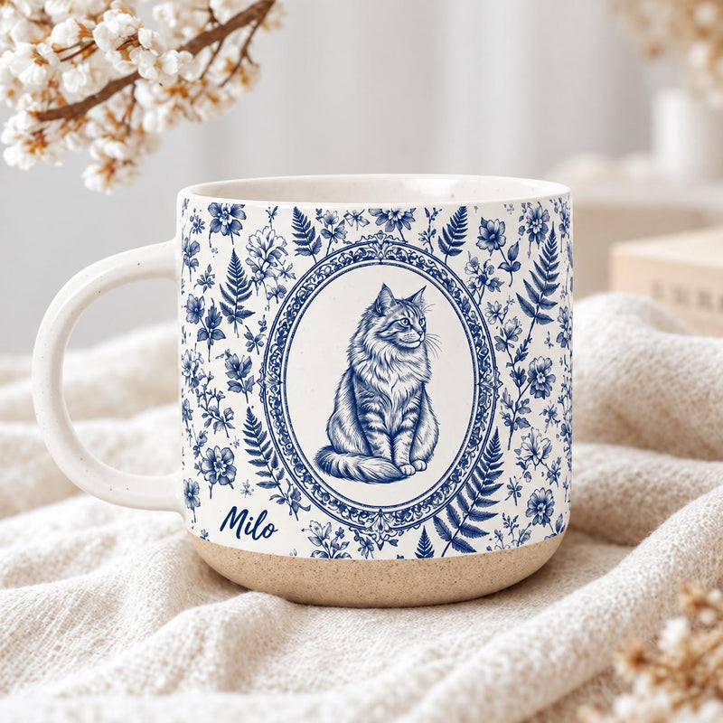 Katzen-Tasse personalisiert mit Porträt nach Foto und Namen