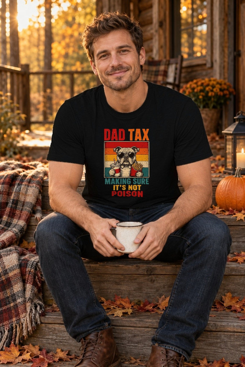 Papa-Shirt „Dad Tax – Making Sure It’s Not Poison“ mit Französischer Bulldogge