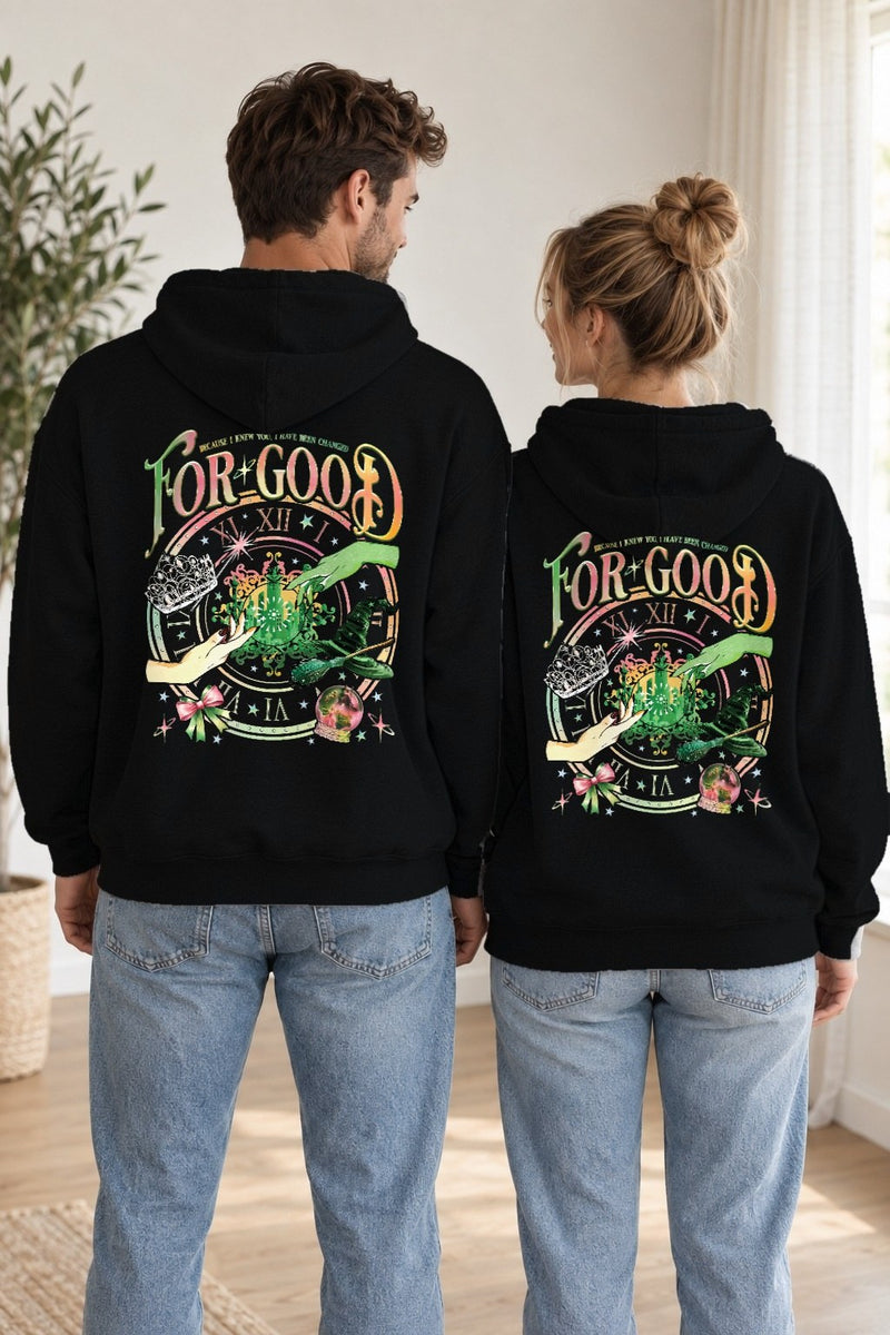 Musical Shirt „Wicked – Changed for Good“ mit Rückendruck – grüne und blonde …