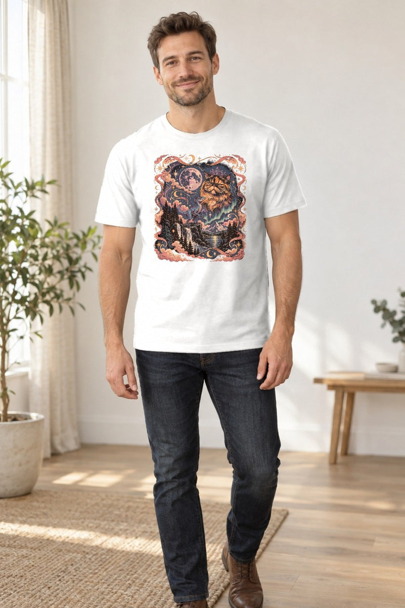 Katzen Shirt Mondnacht