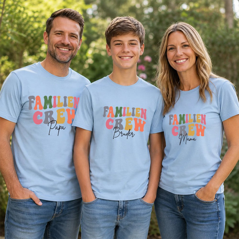 Familien Crew T-Shirt personalisiert