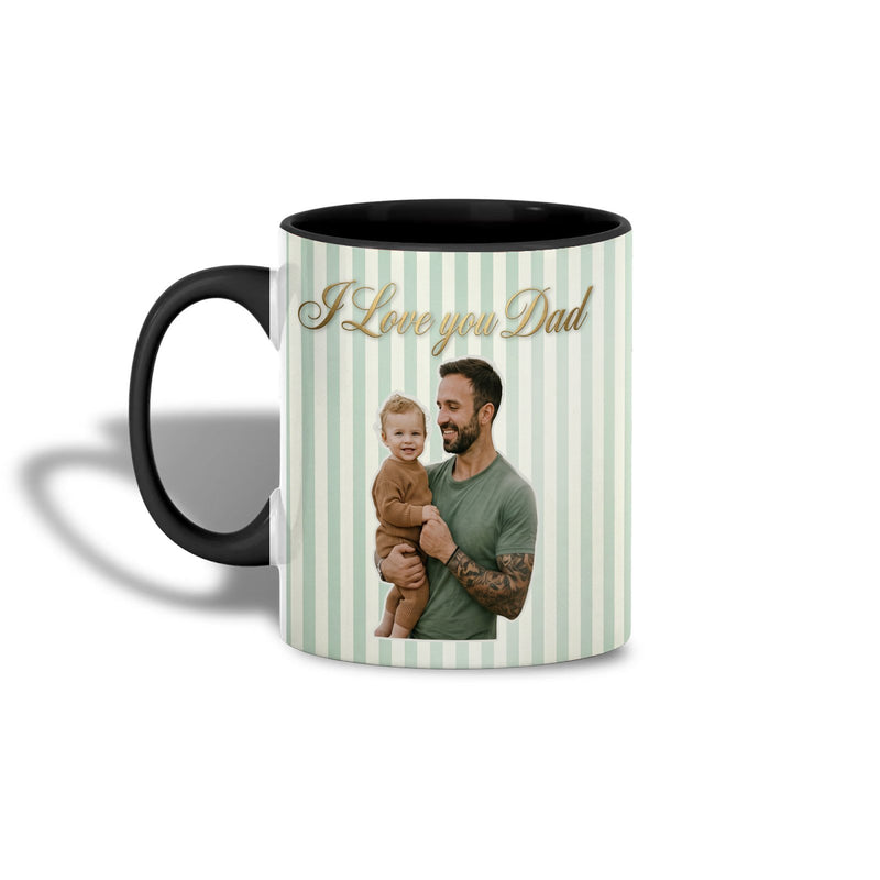 Papa Tasse mit Foto „I Love you Dad“
