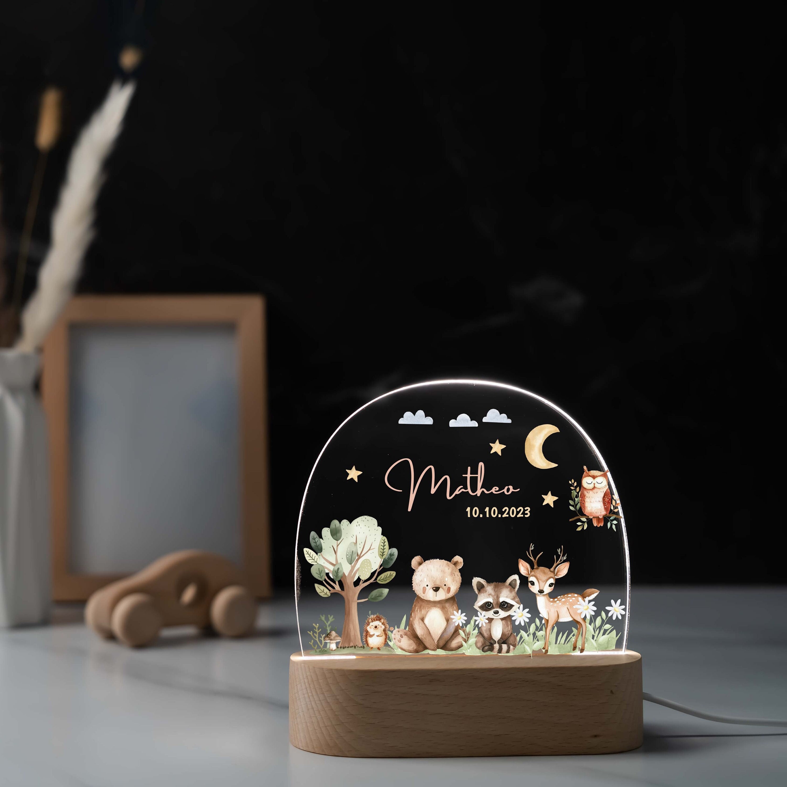 Nachtlampe »Waldtiere«
