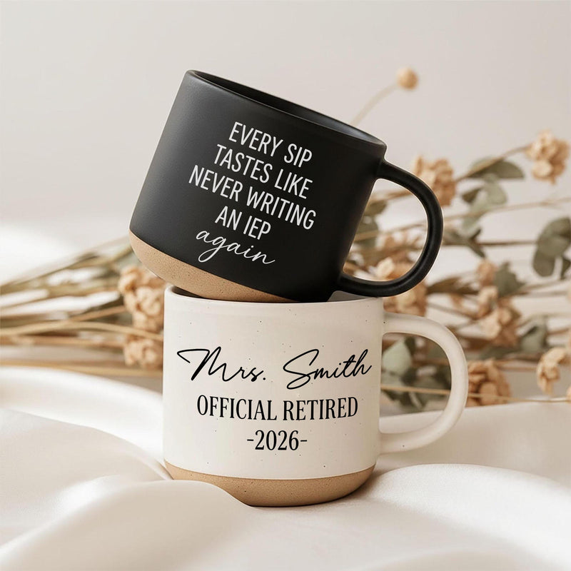 Ruhestand-Tasse personalisiert mit Namen und Jahr