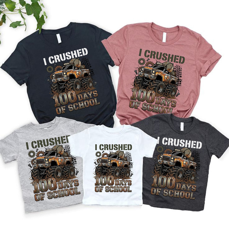 100 Tage Schule T-Shirt „I crushed 100 Days of School“