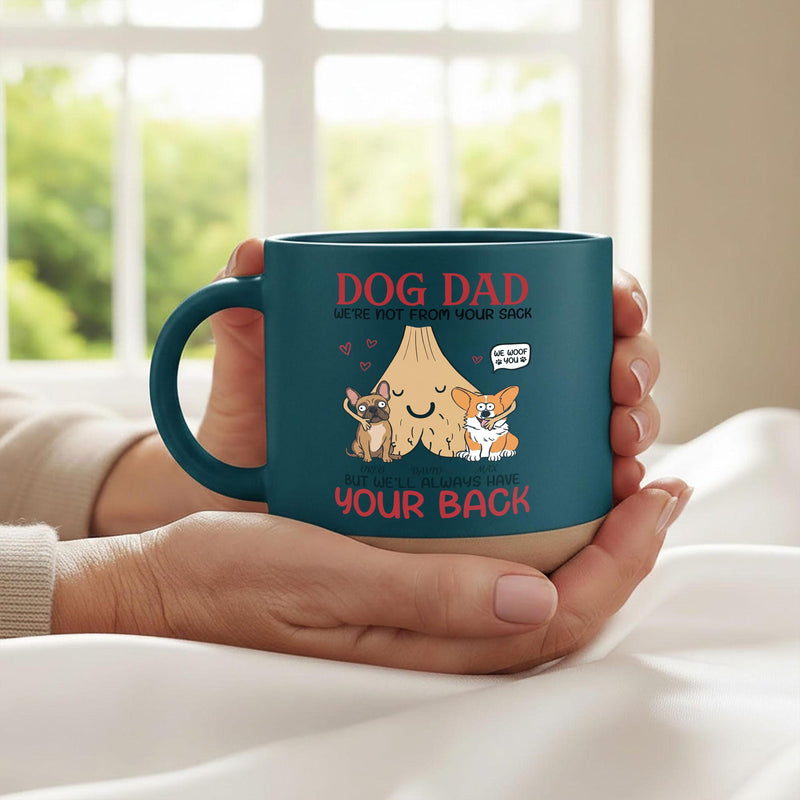 Personalisierte Tasse „Dog Dad“ mit Hunden
