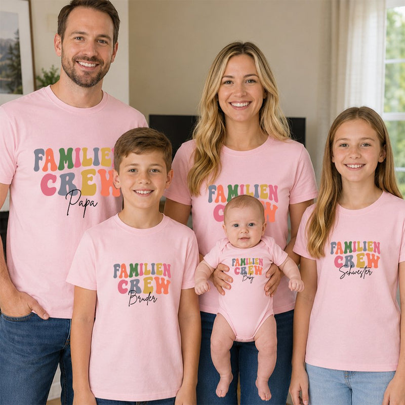 Familien Crew T-Shirt personalisiert