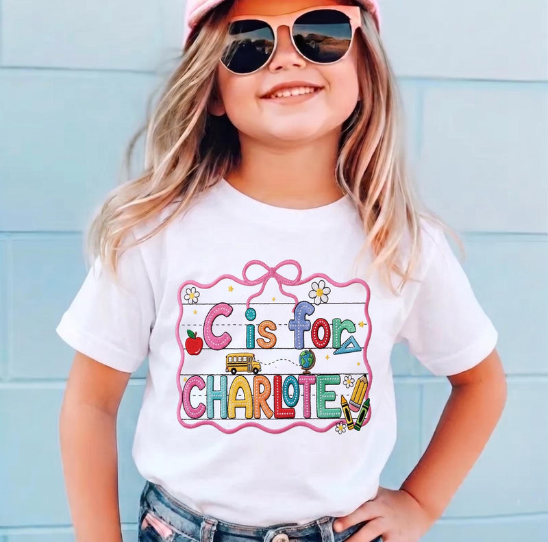 Einschulungs-Shirt personalisiert mit Namen