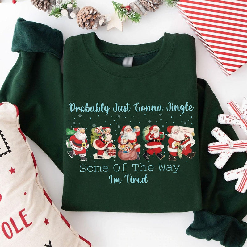 Lustiger Weihnachtspullover „Probably Just Gonna Jingle Some Of The Way – I'm …“