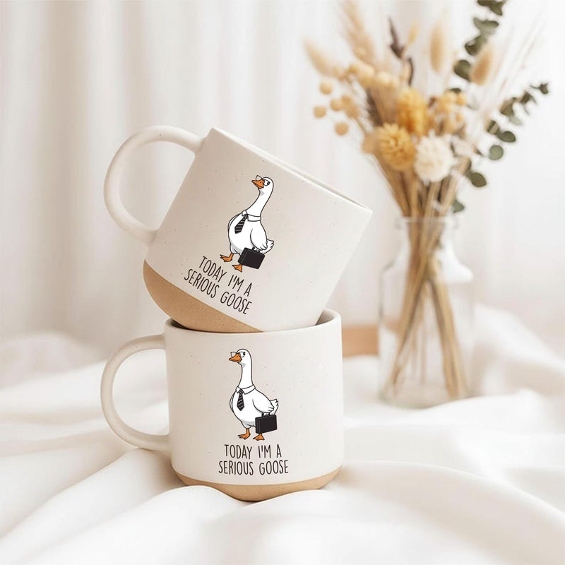 Lustige Gänse-Tasse „Today I'm a serious goose“