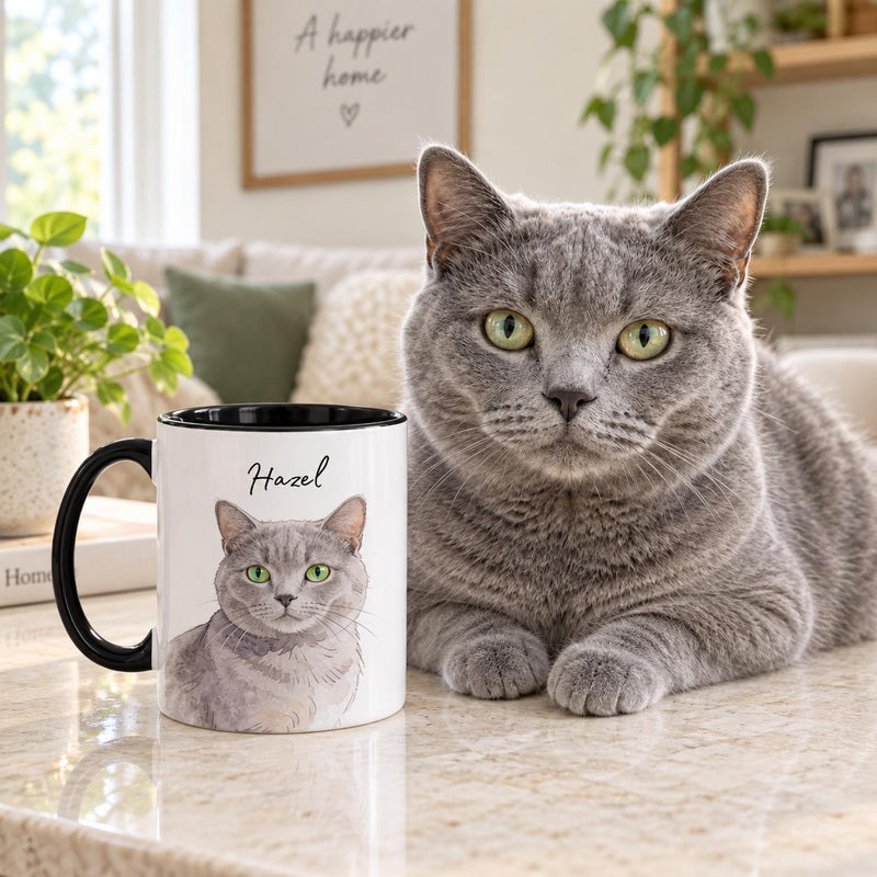 Haustier-Tasse mit Foto und Namen personalisiert
