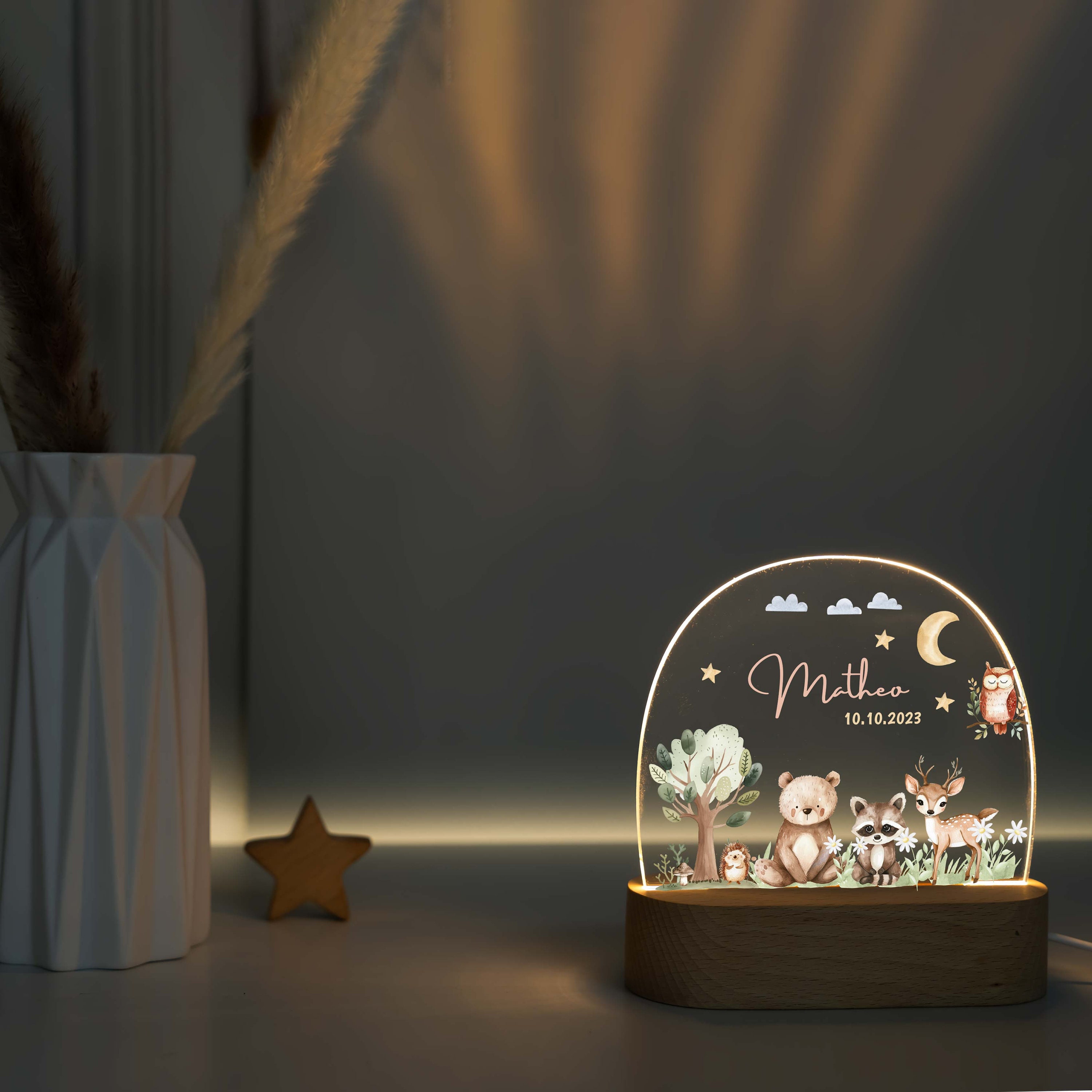 Nachtlampe »Waldtiere«