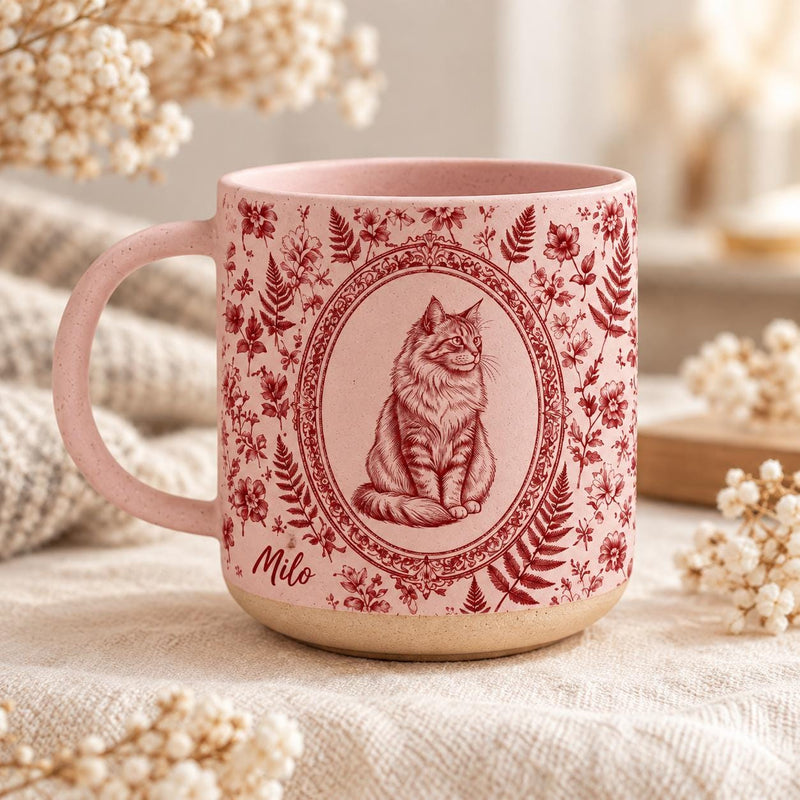 Katzen-Tasse personalisiert mit Porträt nach Foto und Namen