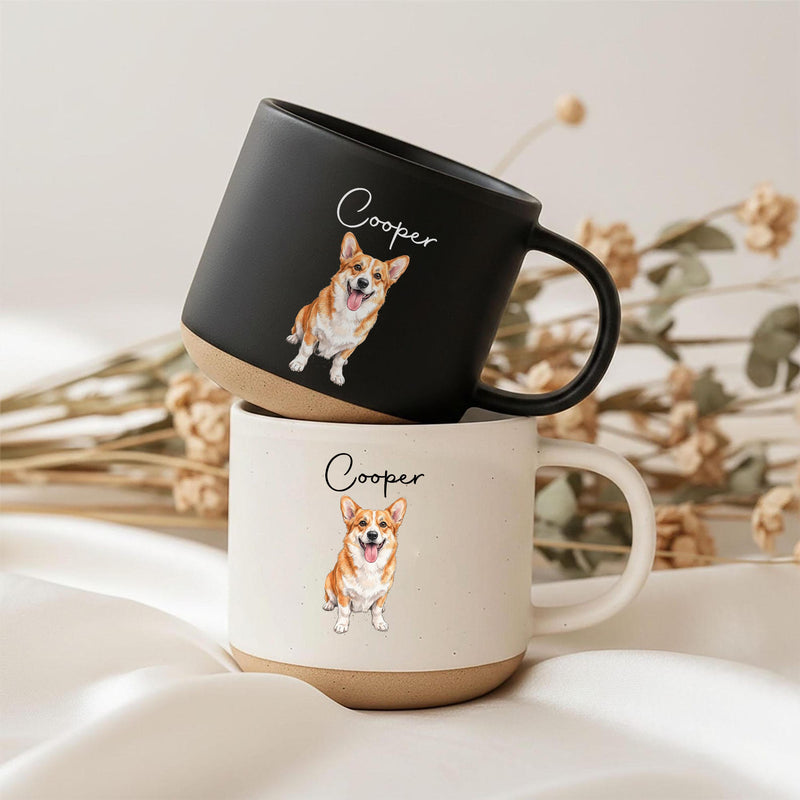Personalisierte Haustier-Tasse mit Porträt und Namen