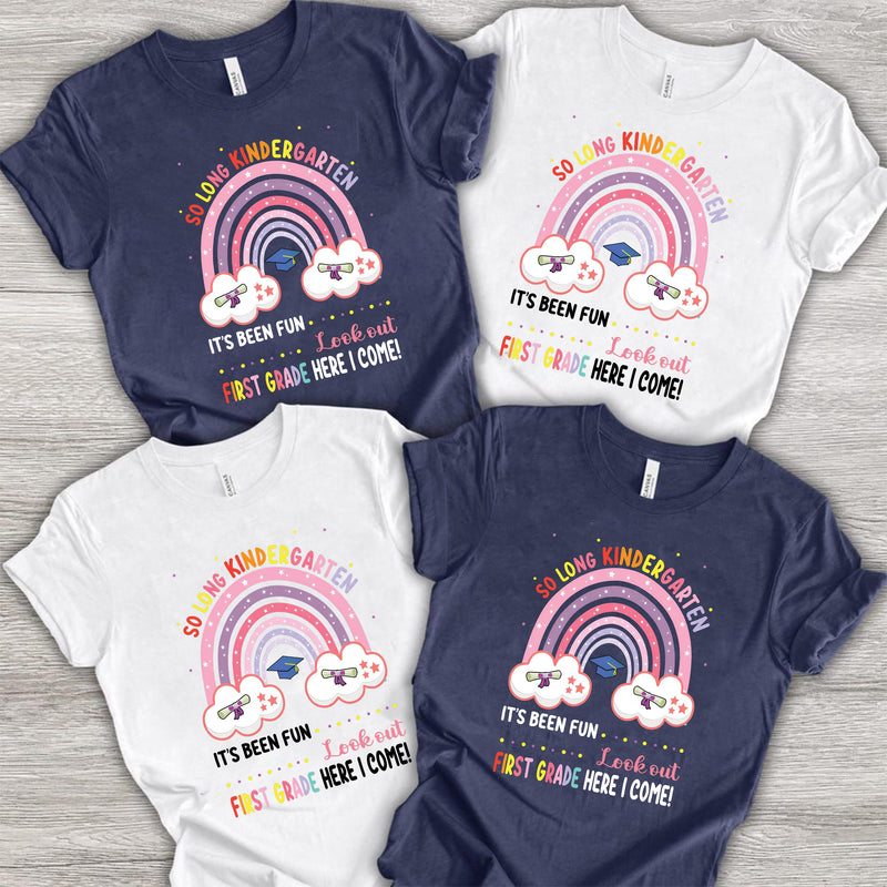 Kindergarten Abschied Shirt „So Long Kindergarten – First Grade Here I Come“