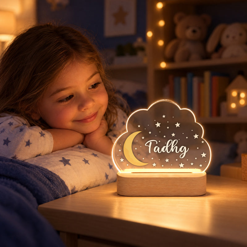 Personalisiertes Nachtlicht Wolke mit Namen