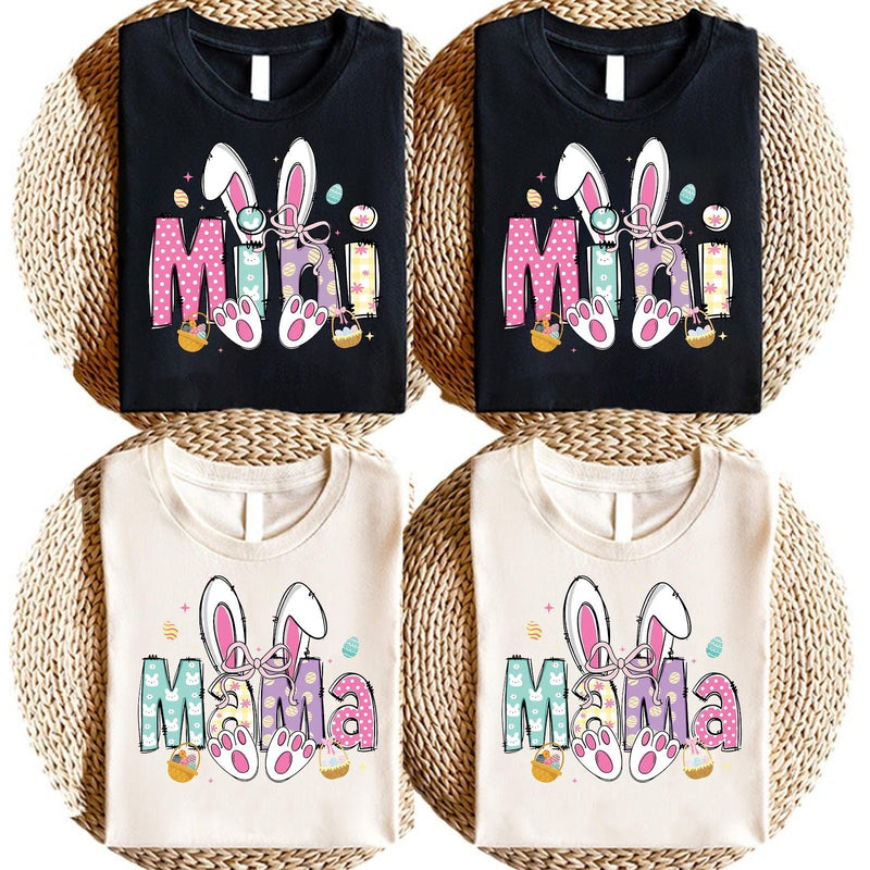 Familien Oster T-Shirt „Mama“ und „Mini“ mit Hasenohren