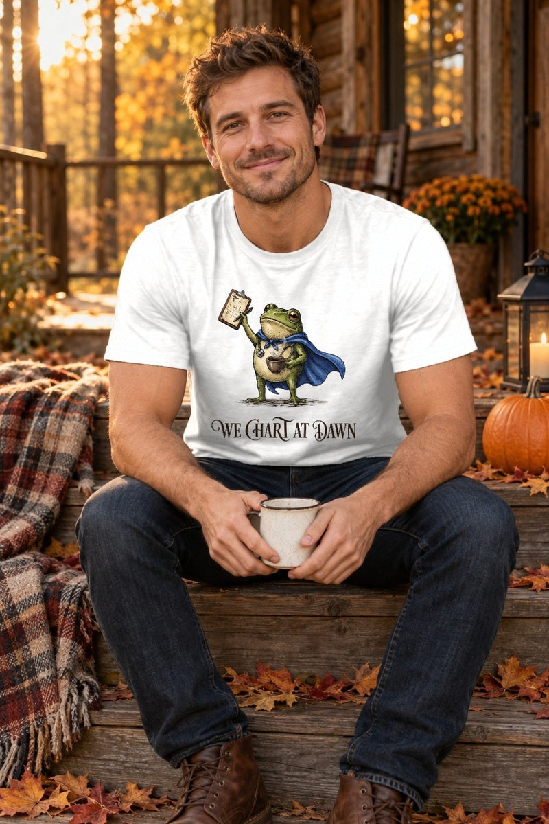 Pflege Shirt „We chart at dawn“