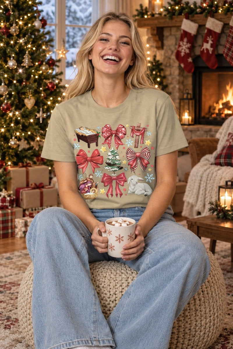 Christlicher Weihnachtspullover im Coquette-Stil