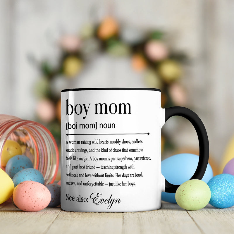 Boy Mom Tasse mit Namen