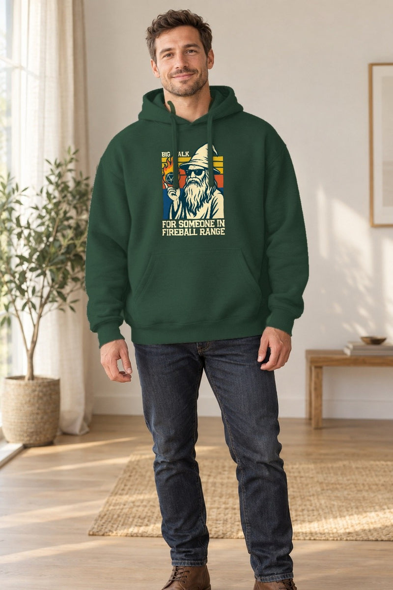 Lustiges Rollenspiel-Shirt „Big Talk for Someone in Fireball Range“