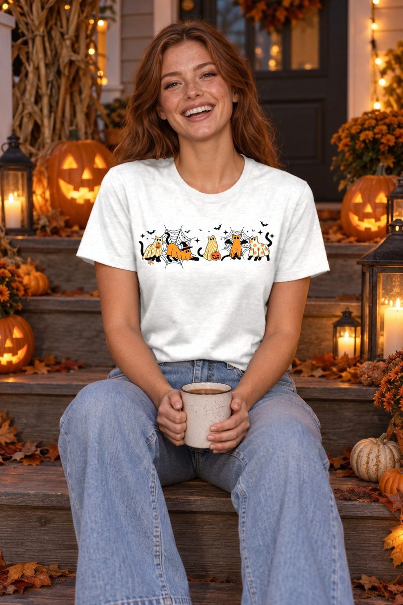 Halloween Pullover Katzen im Kostüm