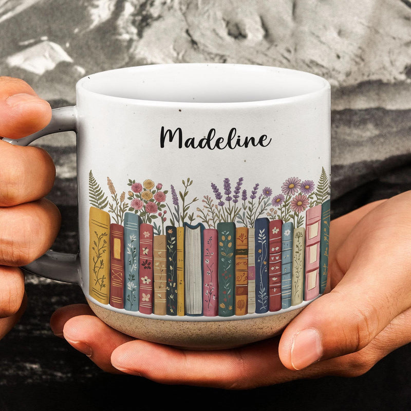 Personalisierte Bücher-Tasse mit Namen