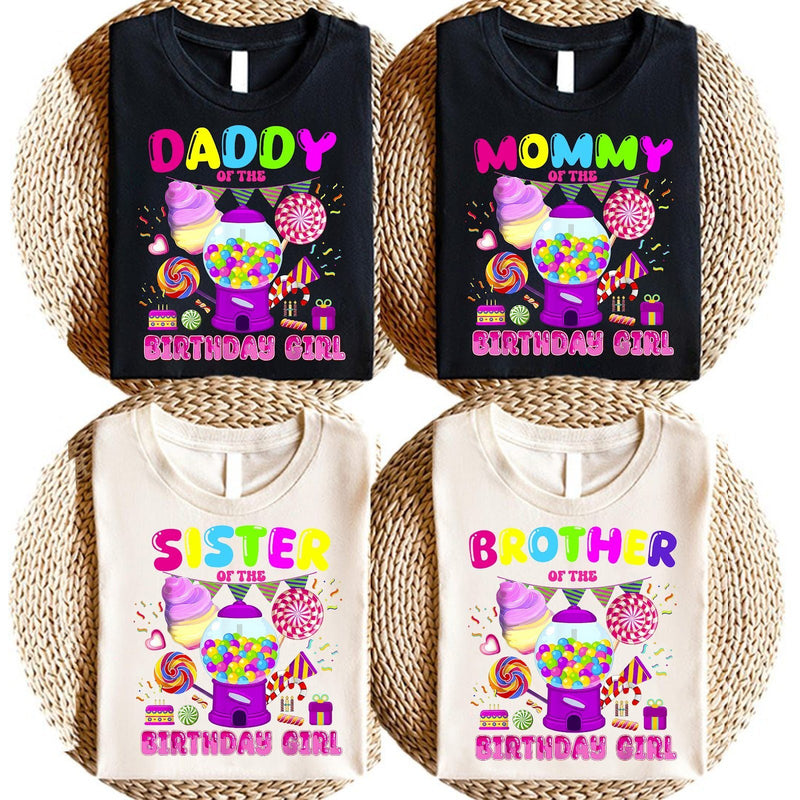 Familien Geburtstagsshirt „Birthday Girl“ Süßigkeiten