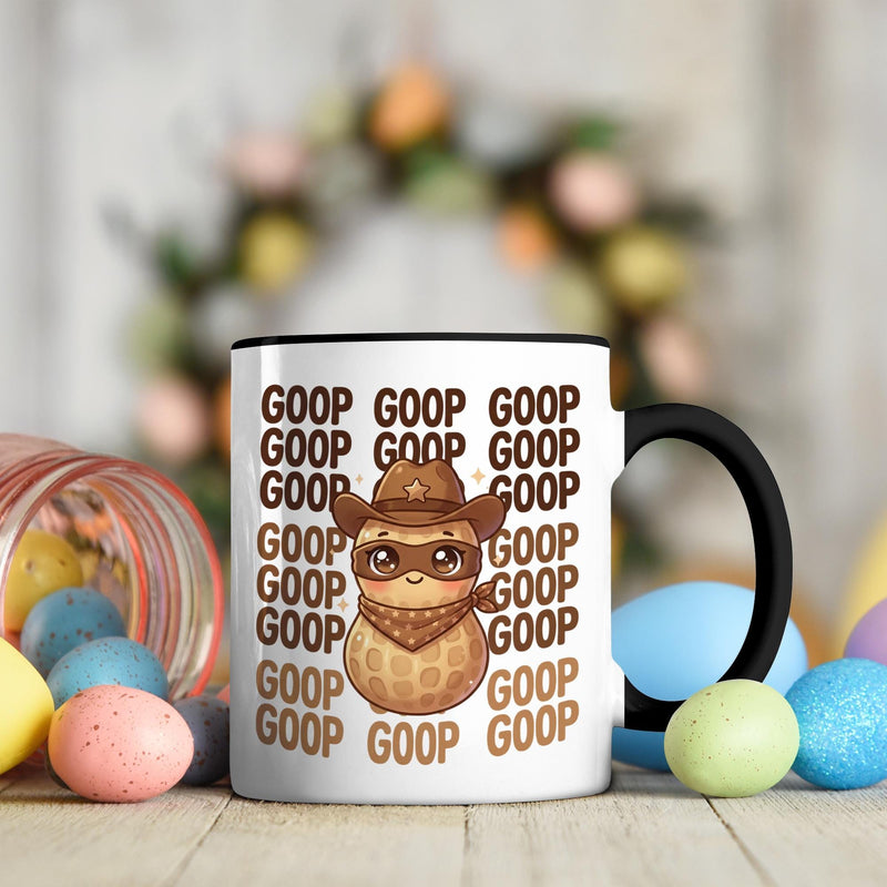 Lustige Erdnuss-Tasse „GOOP“