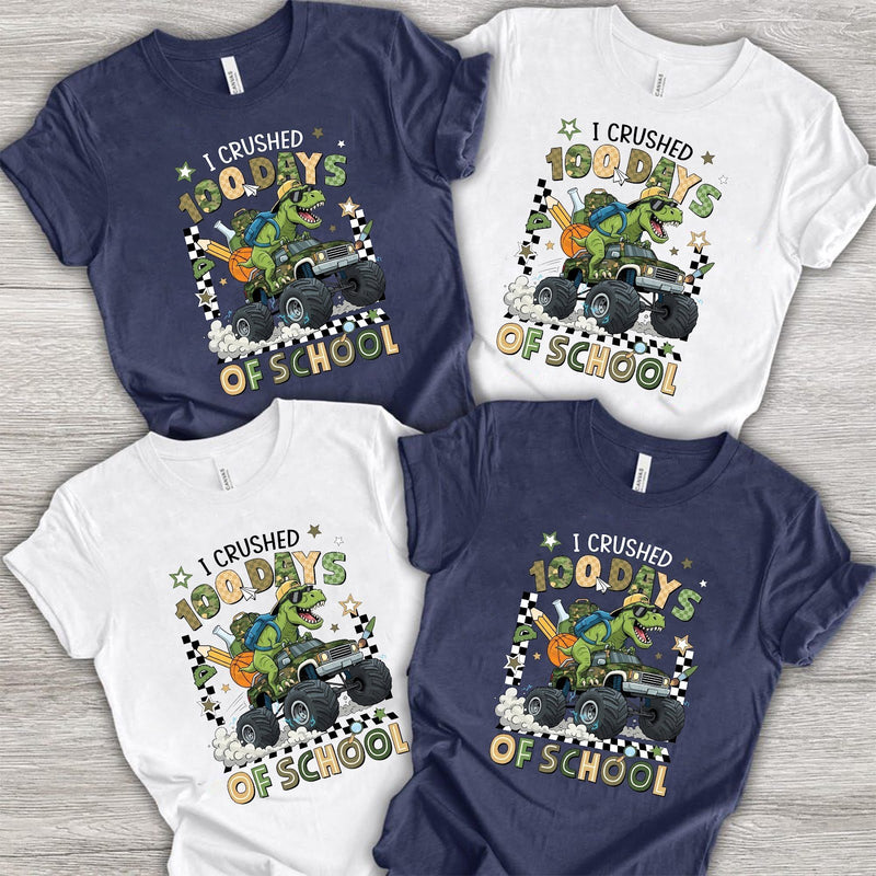 T-Rex T-Shirt „I Crushed 100 Days of School“