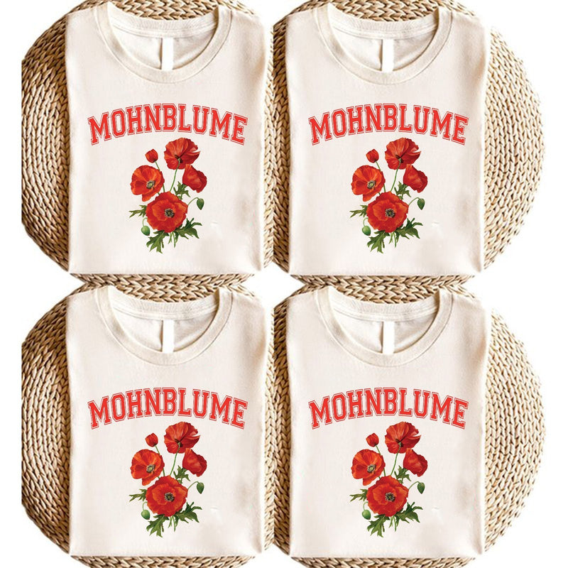 Blumen Shirt „Mohnblume“