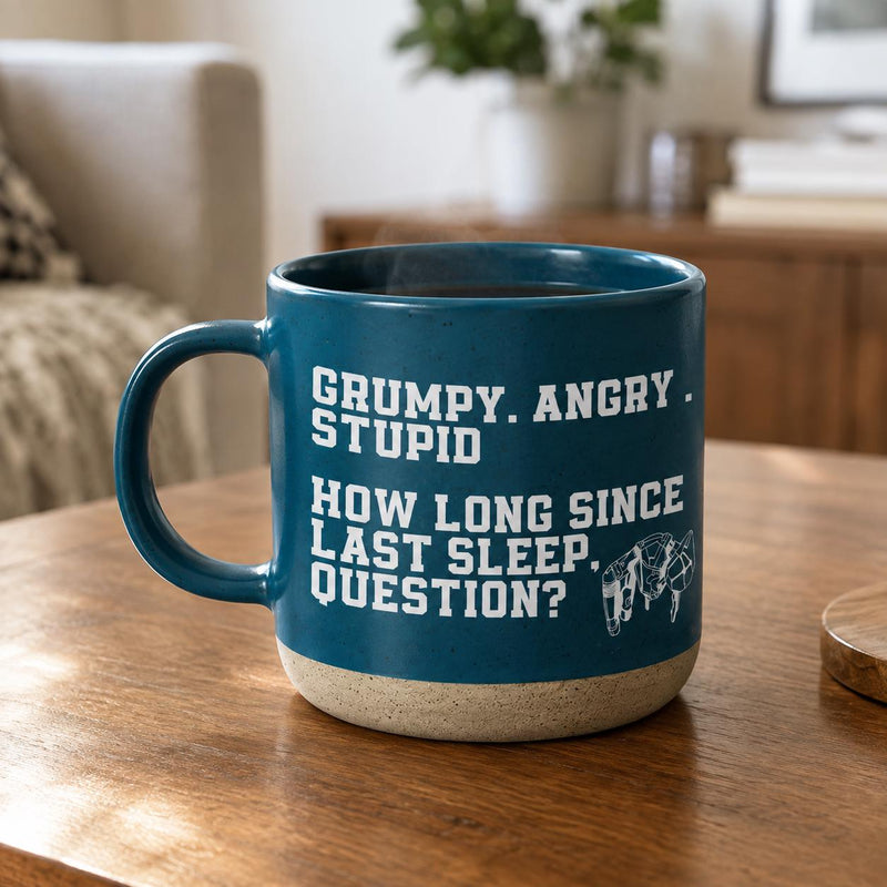 Sci-Fi-Tasse für Project-Hail-Mary-Fans „Grumpy. Angry. Stupid.“