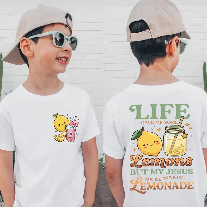 Christliches Kinder T-Shirt „Life gave me some Lemons – but my Jesus he be …“