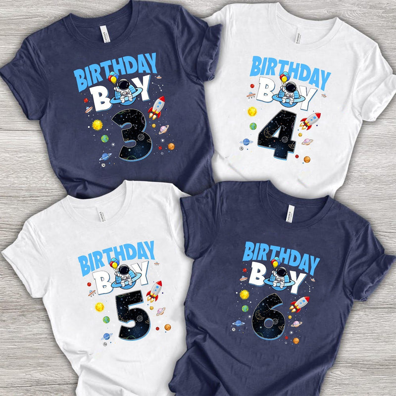 Geburtstagsshirt Kinder Astronaut „Birthday Boy“