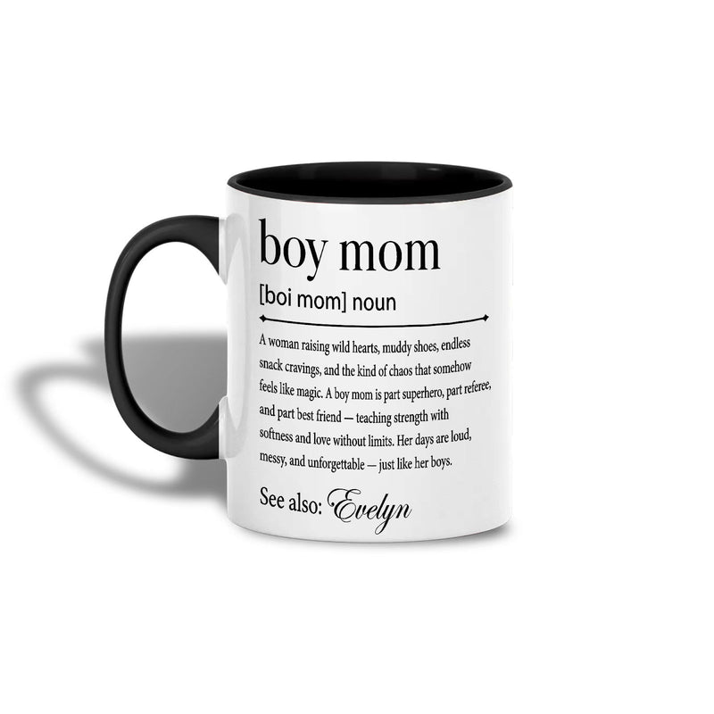 Boy Mom Tasse mit Namen