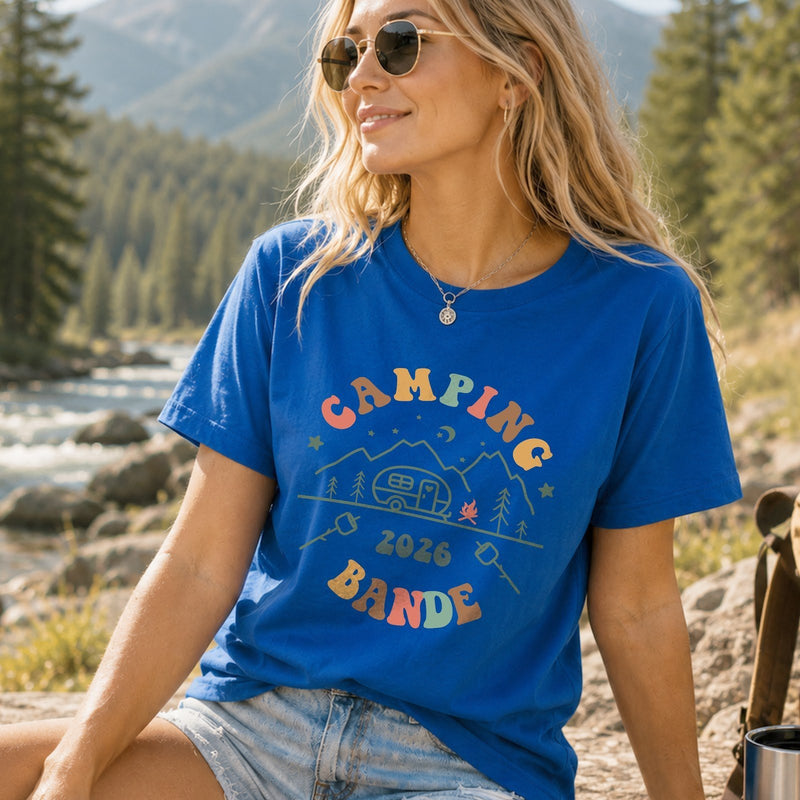 Camping-Shirt „Camping Bande“ mit Jahr personalisiert