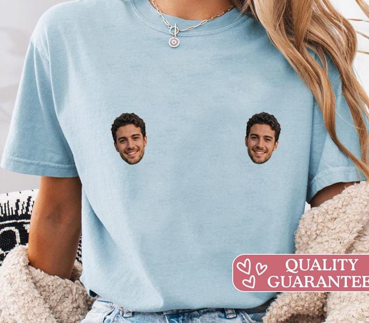 JGA-Shirt mit Gesicht des Bräutigams