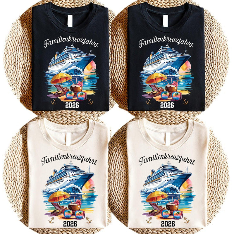 Familienkreuzfahrt T-Shirt mit Wunschjahr