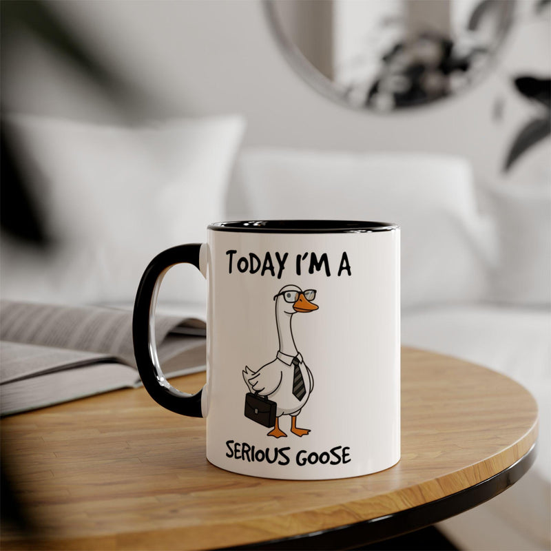Lustige Gans Tasse „Today I’m a Serious Goose“ mit Business-Gans
