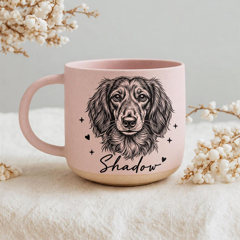 Personalisierte Hunde-Tasse mit Porträt nach Foto und Namen