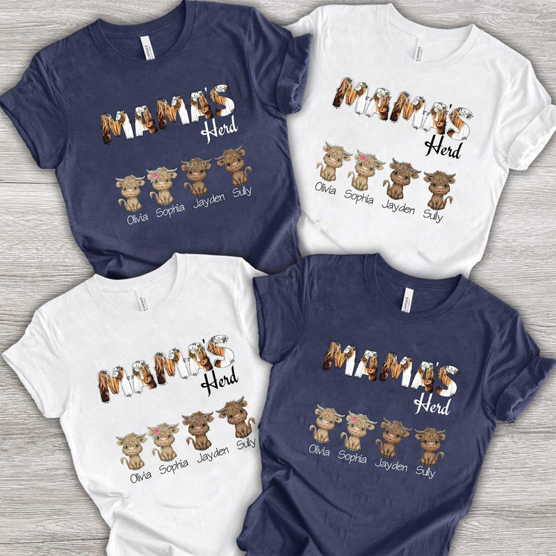 Mama T-Shirt „Mama's Herd“ mit Namen