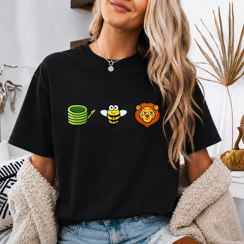 Lustiges Bilderrätsel T-Shirt „Hose Bee Lion“
