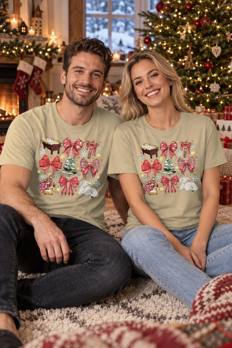 Christlicher Weihnachtspullover im Coquette-Stil