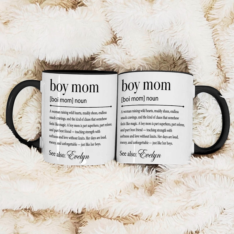Boy Mom Tasse mit Namen