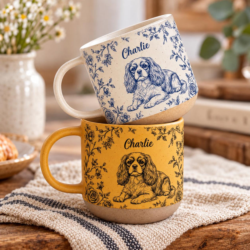 Hunde-Tasse personalisiert mit Porträt nach Foto und Namen …