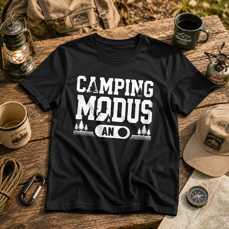 Camping T-Shirt „Camping Modus AN“